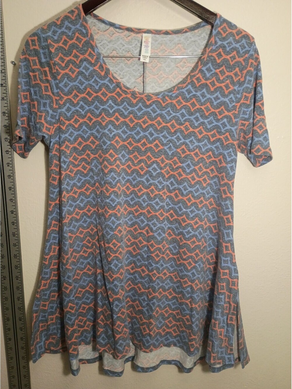 LuLaRoe Classic T-Shirt Dress XXS Geometric Pattern